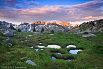 watanga, paradise park, tarns, sunset